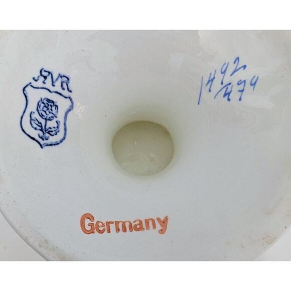 Max Roesler Reticulated Pink Roses Footed Gold Trim Pedestal Small Compote - Picture 5 of 6